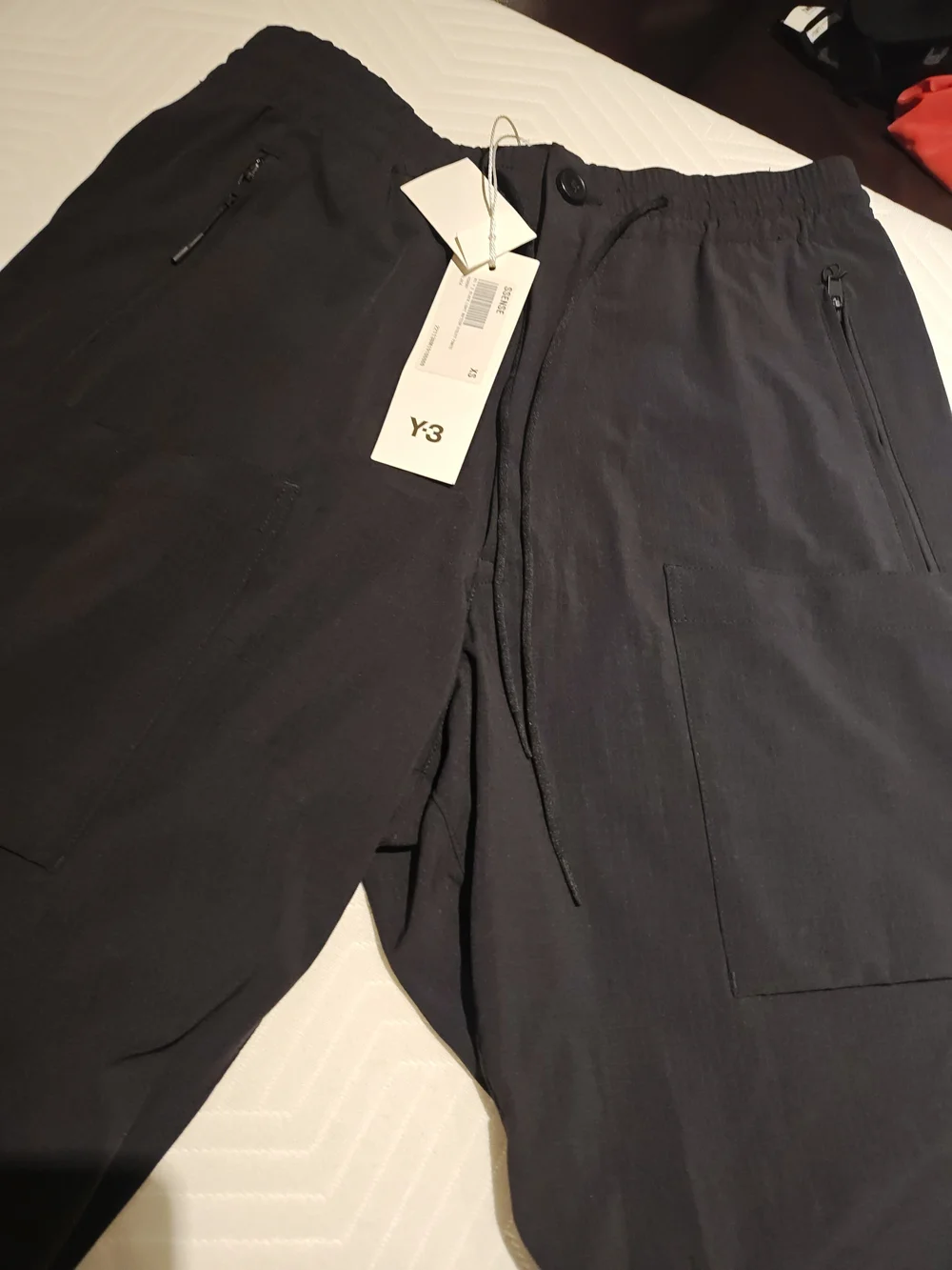 Y-3 Men's Black Elastic Waist Jogger Pants XS